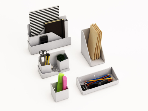 Ensemble d'accessoires de bureau en PET