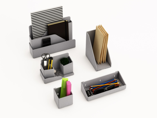Ensemble d'accessoires de bureau en PET