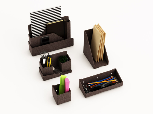 Ensemble d'accessoires de bureau en PET