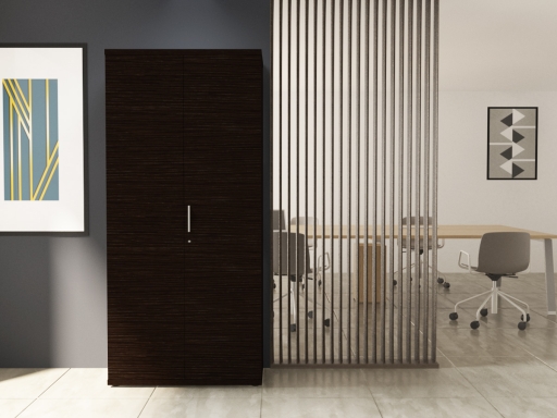 Armoire haute portes battantes L90xH197 en mélaminé