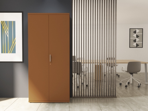 Armoire haute portes battantes L90xH197 en mélaminé