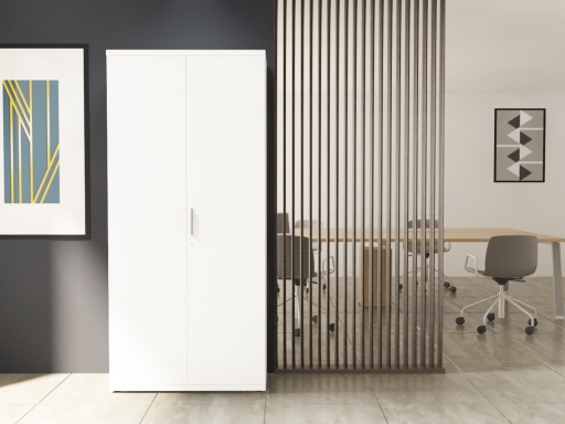 Armoire haute portes battantes L90xH197 en mélaminé