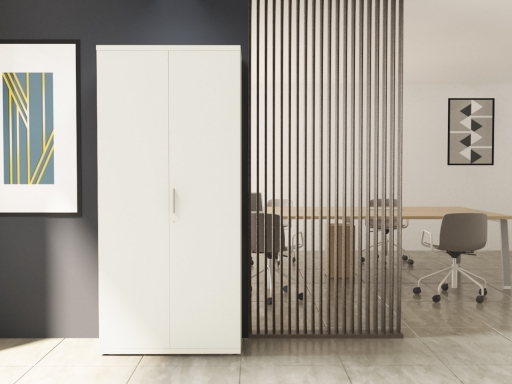 Armoire haute portes battantes L90xH197 en mélaminé