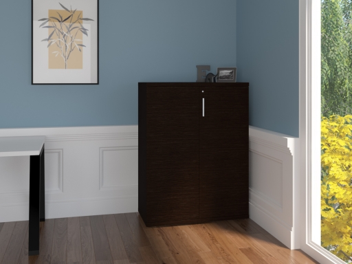 Armoire mi-haute portes battantes L90xH120 en mélaminé