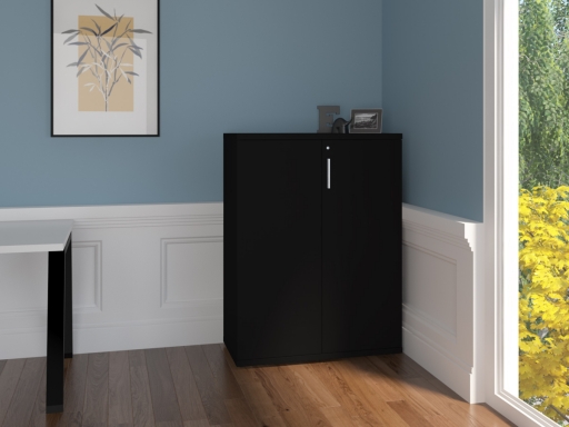 Armoire mi-haute portes battantes L90xH120 en mélaminé