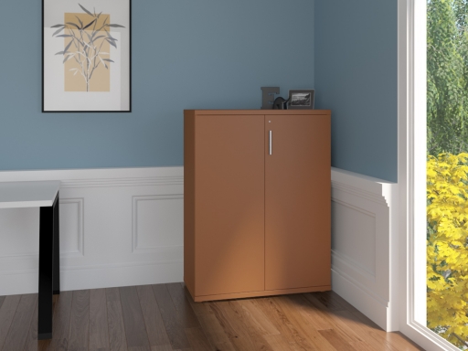 Armoire mi-haute portes battantes L90xH120 en mélaminé