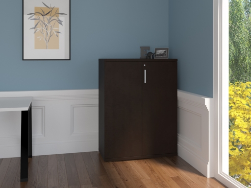 Armoire mi-haute portes battantes L90xH120 en mélaminé