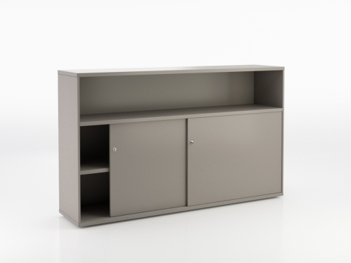 Armoire mi-haute portes coulissantes REMUS H120 avec niche de rangement