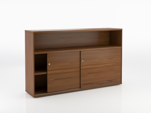 Armoire mi-haute portes coulissantes REMUS H120 avec niche de rangement