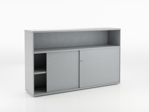 Armoire mi-haute portes coulissantes REMUS H120 avec niche de rangement