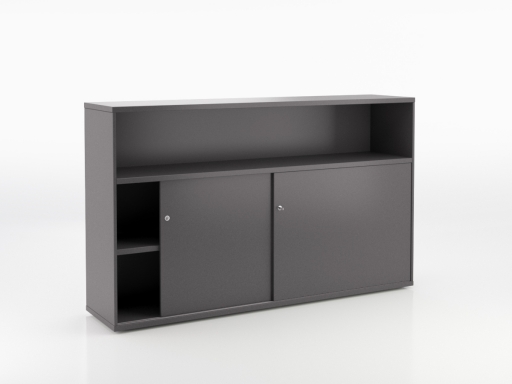 Armoire mi-haute portes coulissantes REMUS H120 avec niche de rangement