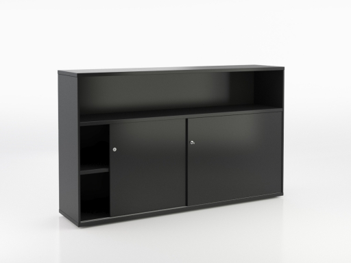Armoire mi-haute portes coulissantes REMUS H120 avec niche de rangement