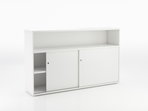 Armoire mi-haute portes coulissantes REMUS H120 avec niche de rangement