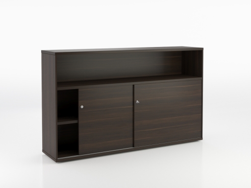 Armoire mi-haute portes coulissantes REMUS H120 avec niche de rangement