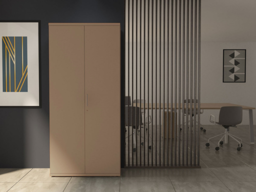 Armoire haute portes battantes L90xH197 en mélaminé