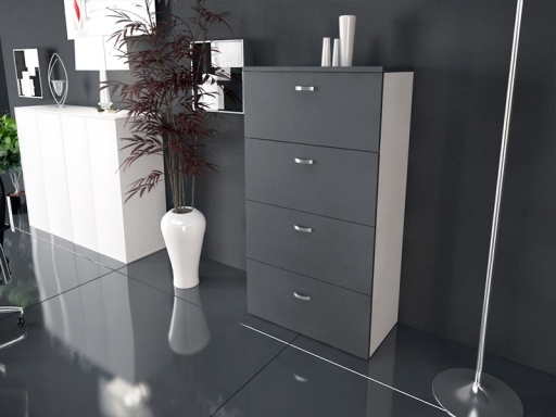 Armoire bicolore pour dossiers suspendus L100 pas cher