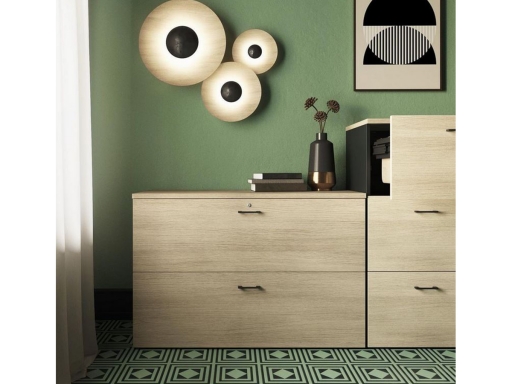 Armoire pour dossiers suspendus ALLY H81 bicolore, fabriqué en espagne