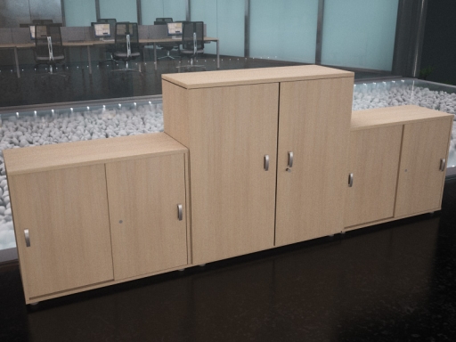 Armoire basse unie portes battantes CASTA L120xH120