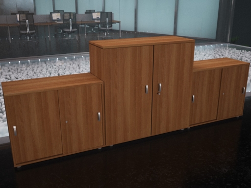 Armoire basse unie portes battantes CASTA L120xH120