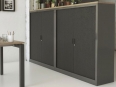 Deskissimo - Armoire mi-haute à rideau PROTEK H135