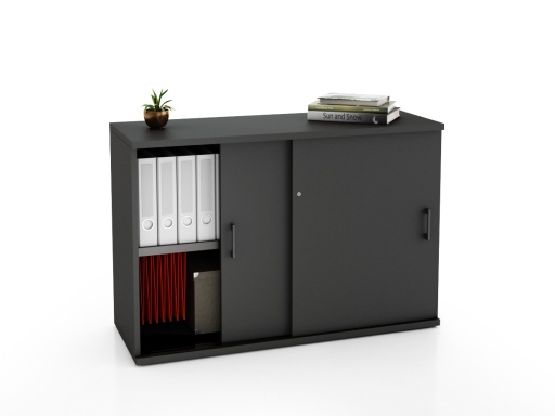 Armoire portes coulissantes LAGO L100 ou L120 x H81 bicolore, professionnelle