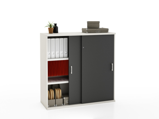 Armoire portes coulissantes LAGO L100 ou L120 x H120 bicolore, professionnelle