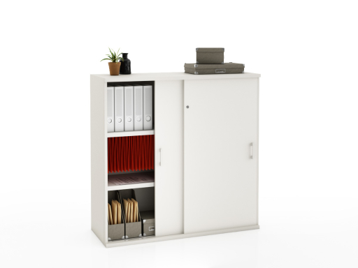 Armoire portes coulissantes LAGO L100 ou L120 x H120 bicolore, professionnelle