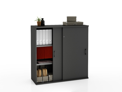 Armoire portes coulissantes LAGO L100 ou L120 x H120 bicolore, professionnelle