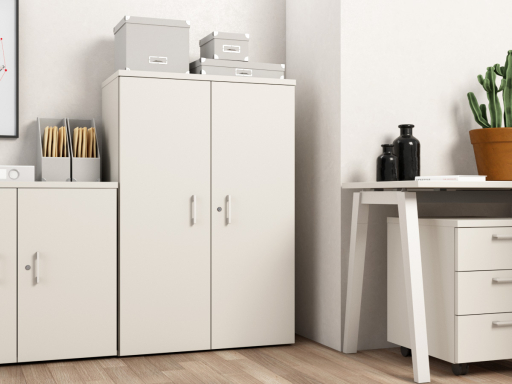 Armoire mi-haute portes battantes pas chère