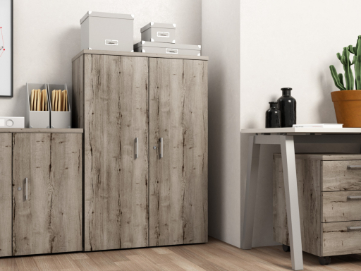 Armoire mi-haute portes battantes pas chère