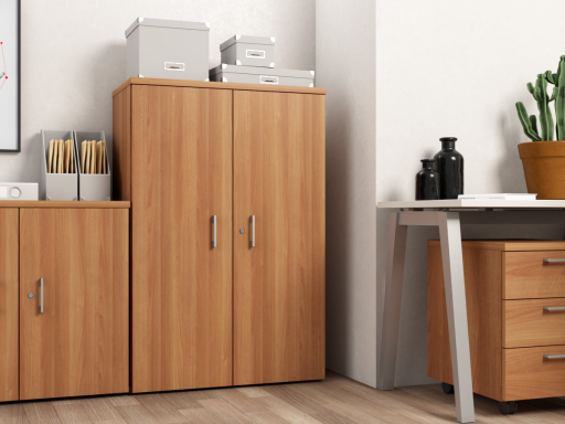 Armoire mi-haute portes battantes pas chère