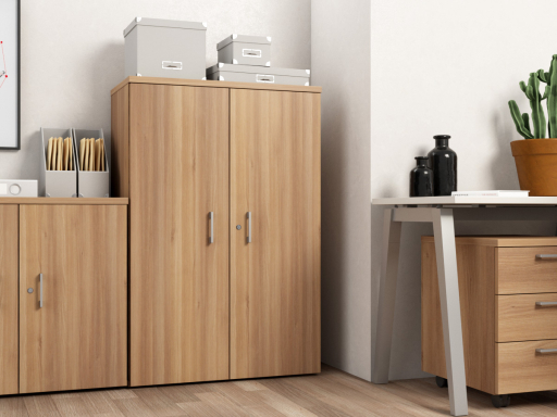 Armoire mi-haute portes battantes pas chère