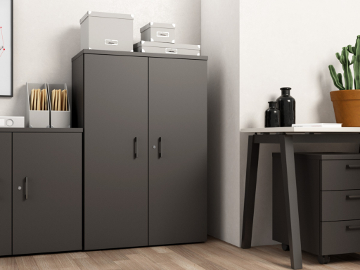 Armoire mi-haute portes battantes pas chère