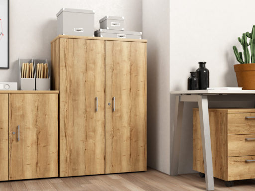 Armoire mi-haute portes battantes pas chère