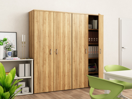 Armoire haute portes battantes H196 cm pas chère