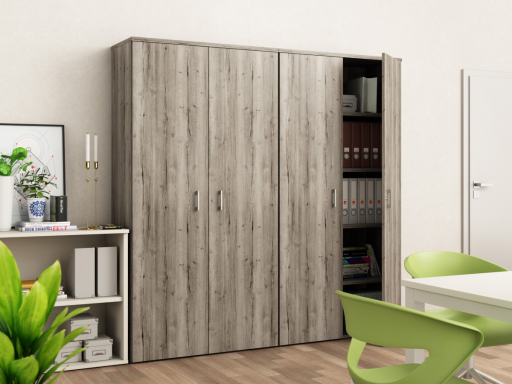 Armoire haute portes battantes H196 cm pas chère