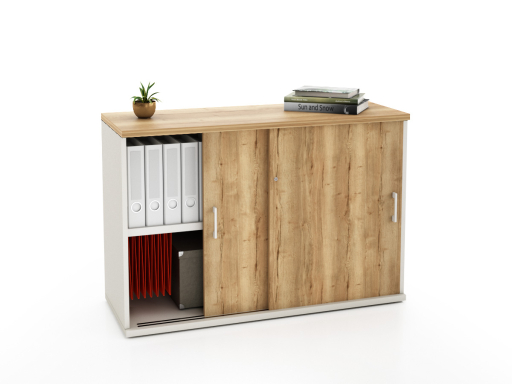 Armoire portes coulissantes LAGO L100 ou L120 x H81 bicolore, professionnelle