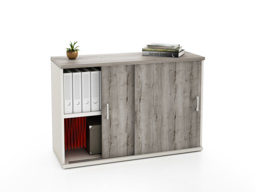Armoire portes coulissantes LAGO L100 ou L120 x H81 bicolore, professionnelle