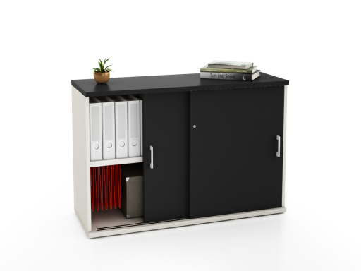 Armoire portes coulissantes LAGO L100 ou L120 x H81 bicolore, professionnelle