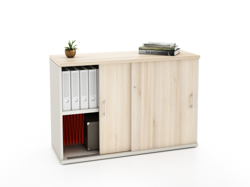 Armoire portes coulissantes LAGO L100 ou L120 x H81 bicolore, professionnelle