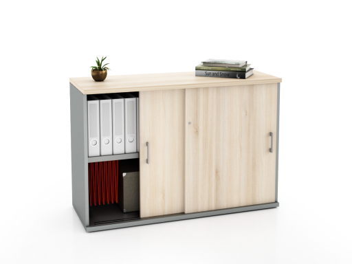 Armoire portes coulissantes LAGO L100 ou L120 x H81 bicolore, professionnelle