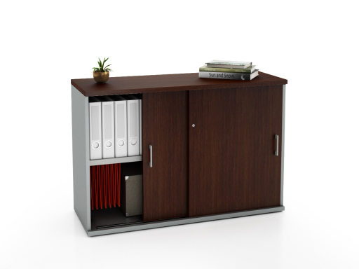 Armoire portes coulissantes LAGO L100 ou L120 x H81 bicolore, professionnelle