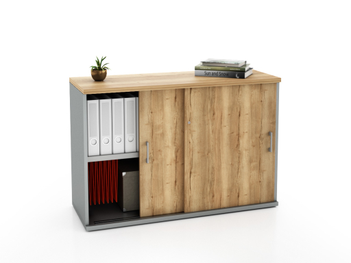 Armoire portes coulissantes LAGO L100 ou L120 x H81 bicolore, professionnelle
