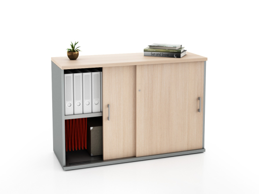 Armoire portes coulissantes LAGO L100 ou L120 x H81 bicolore, professionnelle