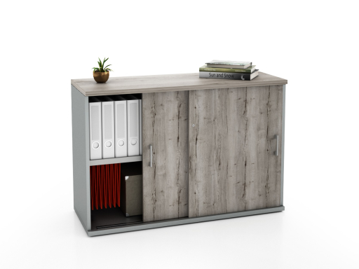 Armoire portes coulissantes LAGO L100 ou L120 x H81 bicolore, professionnelle