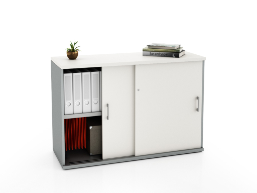 Armoire portes coulissantes LAGO L100 ou L120 x H81 bicolore, professionnelle