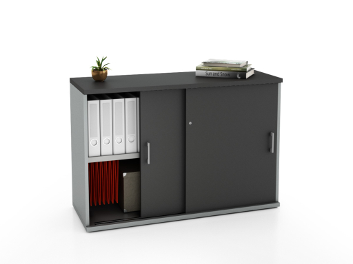 Armoire portes coulissantes LAGO L100 ou L120 x H81 bicolore, professionnelle