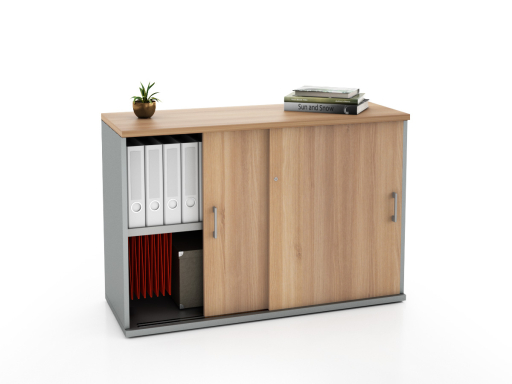 Armoire portes coulissantes LAGO L100 ou L120 x H81 bicolore, professionnelle