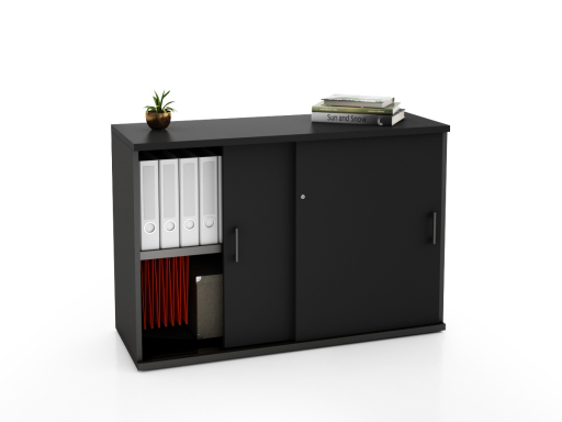 Armoire portes coulissantes LAGO L100 ou L120 x H81 bicolore, professionnelle