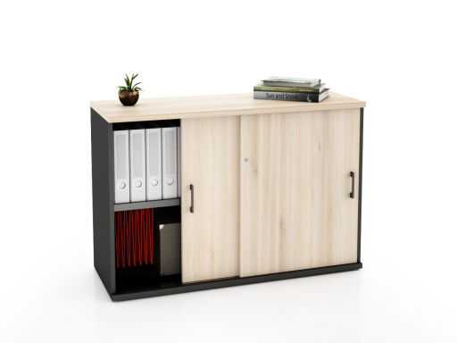 Armoire portes coulissantes LAGO L100 ou L120 x H81 bicolore, professionnelle